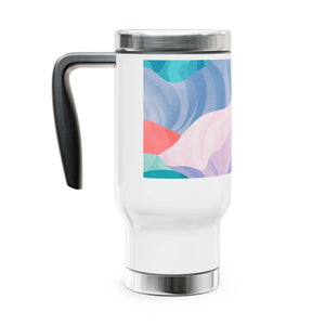 Vibrant Stainless Steel Travel Mug - Bright Pastel Pattern - Dipaliz - Tumblers