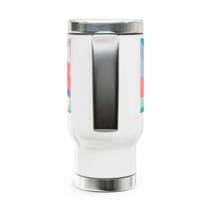Vibrant Stainless Steel Travel Mug - Bright Pastel Pattern - Dipaliz - Tumblers