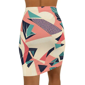 Women’s Mini Skirt - Vibrant Pastel Abstract Pattern - Dipaliz - Skirts