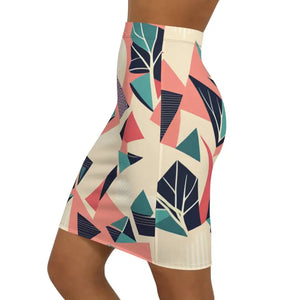 Women’s Mini Skirt - Vibrant Pastel Abstract Pattern - Dipaliz - Skirts