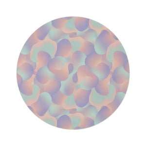Abstract Round Rug Pastel Iridescent Bubble Design - Dipaliz - 60’’ × - Rugs