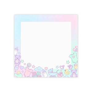 Pastel Baby Shower Note Pads - Cute Icons Sticky Notes - Dipaliz - Paper Products