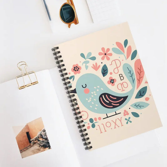 Capture Creativity with Pastel Bird Spiral Notebook - one Size Paper Products