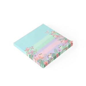Pastel Bird Sticky Notes - Floral Desk Organization Pads - Dipaliz - 3’’ x / White - Paper Products