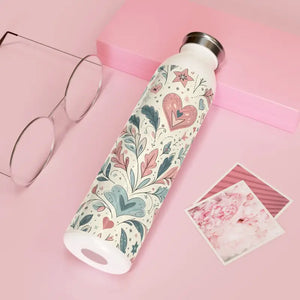 Pastel Water Bottle Modern Design Sleek Style - Dipaliz - 20oz / White - Bottles
