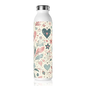 Pastel Water Bottle Modern Design Sleek Style - Dipaliz - 20oz / White - Bottles