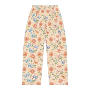 Pastel Butterflies and Flowers Women’s Pajama Pants (aop) - Pajamas