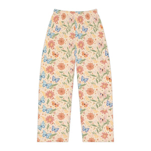 Pastel Butterflies and Flowers Women’s Pajama Pants (aop) - Pajamas