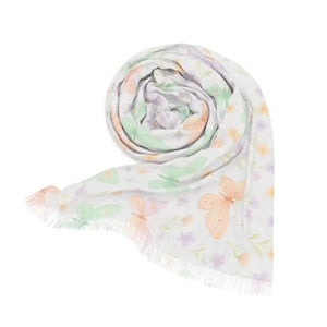 Pastel Butterfly Light Scarf - Dreamy Spring Style - Dipaliz - 27’’ × 71’’ - Scarves & Shawls