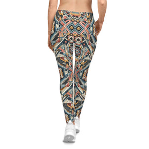 Pastel Geometric Casual Leggings - Spandex Active - Dipaliz