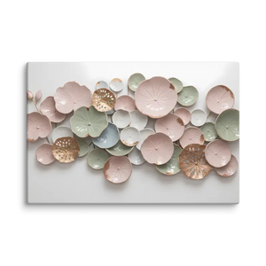 Pastel Colored Lotus Canvas Art Print - Vivid Decor by Dipaliz - 16″×24″ - Prints