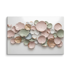 Pastel Colored Lotus Canvas Art Print - Vivid Decor by Dipaliz - 20″×30″ - Prints