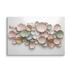 Pastel Colored Lotus Canvas Art Print - Vivid Decor by Dipaliz - 40″×60″ - Prints