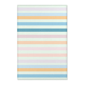 Pastel Colored Stripes – Polyester Chenille - Dipaliz - Rugs