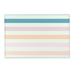 Pastel Colored Stripes – Polyester Chenille - Dipaliz - Rugs