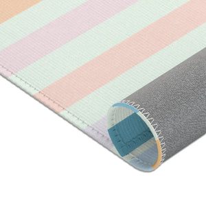 Pastel Colored Stripes – Polyester Chenille - Dipaliz - Rugs