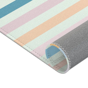 Pastel Colored Stripes – Polyester Chenille - Dipaliz - Rugs