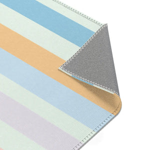 Pastel Colored Stripes – Polyester Chenille - Dipaliz - Rugs