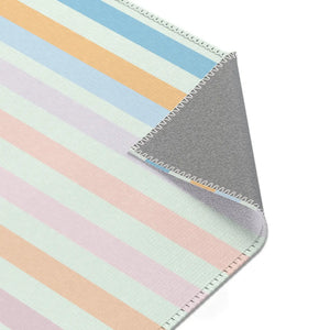 Pastel Colored Stripes – Polyester Chenille - Dipaliz - Rugs