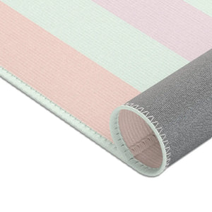 Pastel Colored Stripes – Polyester Chenille - Dipaliz - Rugs
