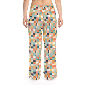Pastel Colors Checkered Women’s Pajama Pants (aop) - Pajamas