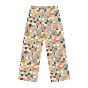 Pastel Colors Checkered Women’s Pajama Pants (aop) - Pajamas