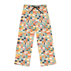 Pastel Colors Checkered Women’s Pajama Pants (aop) - Pajamas