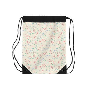 Bags - Pastel Confetti Drawstring Bag - Floral Gym Sack - Dipaliz one Size