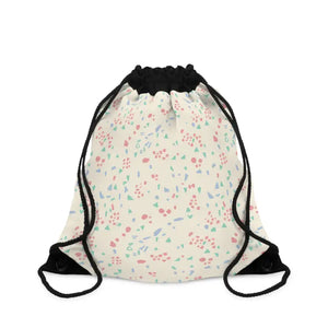 Bags - Pastel Confetti Drawstring Bag - Floral Gym Sack - Dipaliz one Size