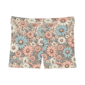 Pastel Daisies Women’s Shorts - Moisture-wicking - Dipaliz