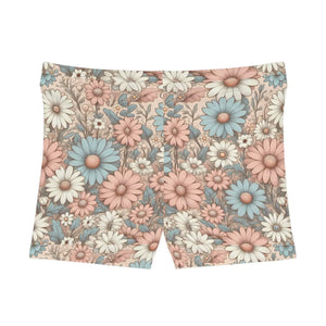 Pastel Daisies Women’s Shorts - Moisture-wicking - Dipaliz