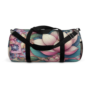 Vibrant Floral Fun Duffel Bag - Polyester Travel - Dipaliz - Bags