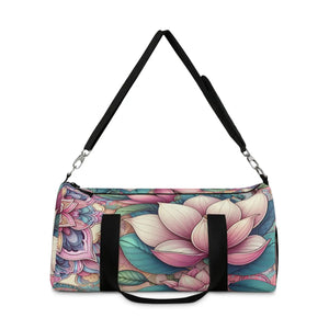 Vibrant Floral Fun Duffel Bag - Polyester Travel - Dipaliz - Bags