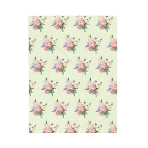 Pastel Floral Bouquet Plush Blanket Soft Velveteen Comfort - Dipaliz - 30’’ × 40’’ - Blankets