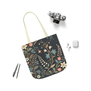 Chic Pastel Floral Canvas Tote - High Quality Polyester - Dipaliz - Bags