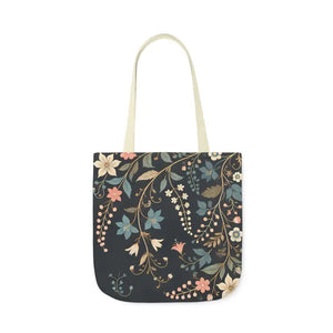 Chic Pastel Floral Canvas Tote - Stylish Everyday Bag - Dipaliz - Bags