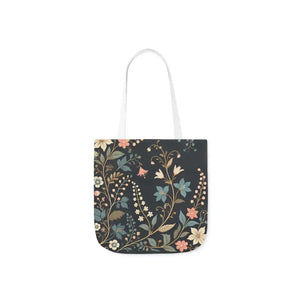 Chic Pastel Floral Canvas Tote - Stylish Everyday Bag - Dipaliz - 13’’ × / White - Bags