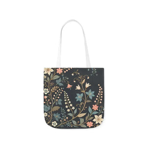 Chic Pastel Floral Canvas Tote - Stylish Everyday Bag - Dipaliz - 16’’ × / White - Bags