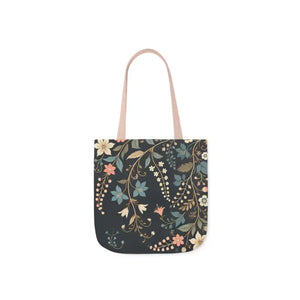 Chic Pastel Floral Canvas Tote - Stylish Everyday Bag - Dipaliz - Bags