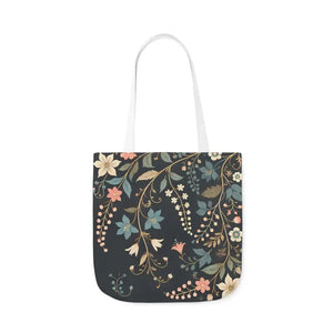 Chic Pastel Floral Canvas Tote - Stylish Everyday Bag - Dipaliz - Bags