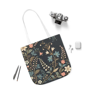 Chic Pastel Floral Canvas Tote - Stylish Everyday Bag - Dipaliz - Bags