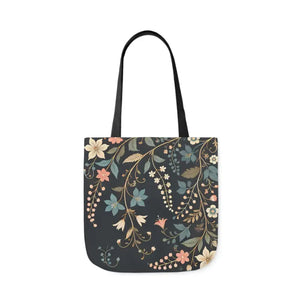 Chic Pastel Floral Canvas Tote - Stylish Everyday Bag - Dipaliz - Bags