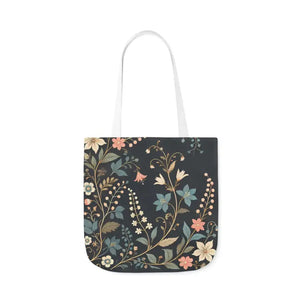 Chic Pastel Floral Canvas Tote - Stylish Everyday Bag - Dipaliz - 18’’ × / White - Bags