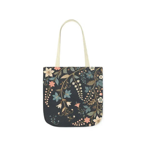 Chic Pastel Floral Canvas Tote - Stylish Everyday Bag - Dipaliz - Bags