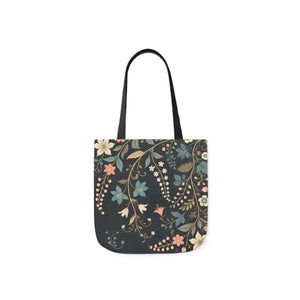 Chic Pastel Floral Canvas Tote - Stylish Everyday Bag - Dipaliz - Bags