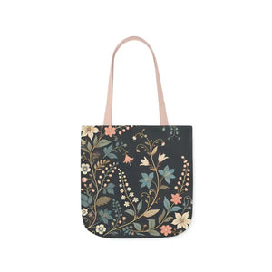 Chic Pastel Floral Canvas Tote - Stylish Everyday Bag - Dipaliz - 16’’ × / Light Pink - Bags