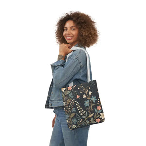 Chic Pastel Floral Canvas Tote - Stylish Everyday Bag - Dipaliz - Bags