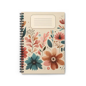 Pastel Floral Spiral Notebook - Metal Binding - Dipaliz - Journals