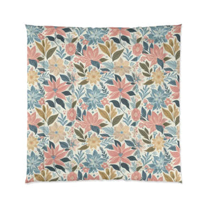 Dreamy Pastel Floral Comforter - Cozy Warm Bedding - Dipaliz - 88’’ × - Quilts & Comforters