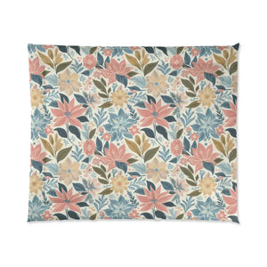 Dreamy Pastel Floral Comforter - Cozy Warm Bedding - Dipaliz - Quilts & Comforters